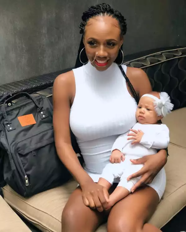 Korra Obidi Seen Recording A New Song In Studio While Breastfeeding Her Daughter